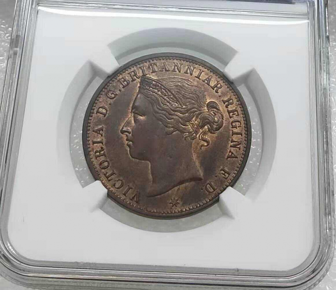 小魏钱币第29期中外金银币专场 NGC MS63 RB 泽西1881年1/12先UNC好品相