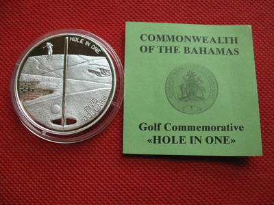 S&S Numismatic世界钱币-拍卖第27期 - 巴哈马群岛1994年精制5元纪念银币 一杆入洞 获奖币 最佳创意币