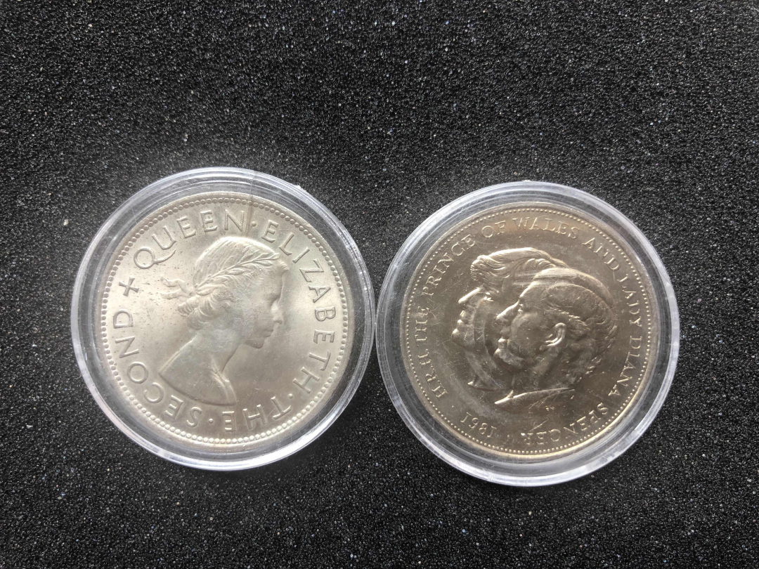 【币观天下】第七十八期拍卖 1953女王加冕克朗+黛安娜王妃克朗【镍币】