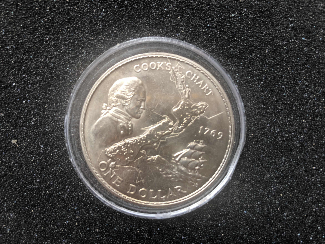 【币观天下】第七十八期拍卖 【新西兰】库克船长发现新西兰克朗币【秒杀】