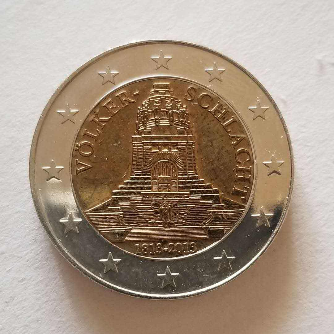 【币观天下】第七十八期拍卖 德国2013年莱比锡英雄纪念碑2欧元规格试制样币