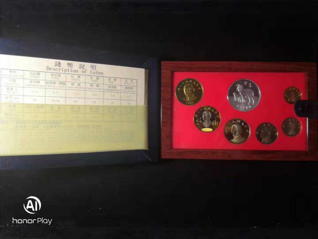 收藏联盟第九十六期拍卖 民国92年。公元2003年版第一轮生肖精制套币。台湾流通币精制版一套精制银章一枚。原证原盒。