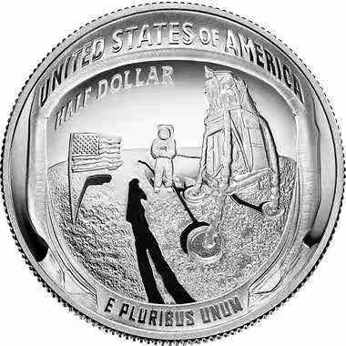 【币观天下】第七十八期拍卖 美国2019年阿波罗登月50周年纪念币【合金版】