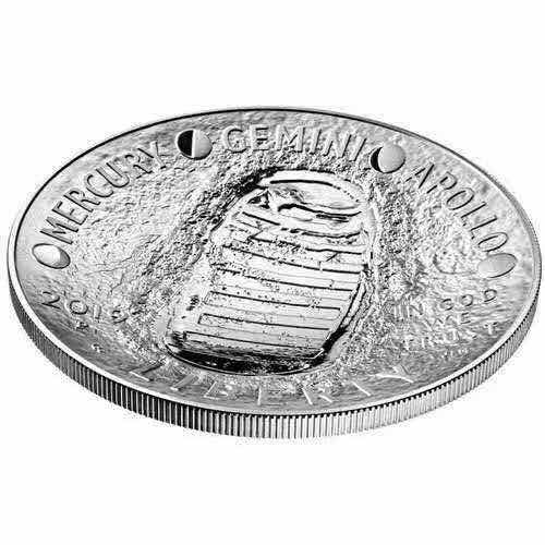 【币观天下】第七十八期拍卖 美国2019年阿波罗登月50周年纪念币【合金版】