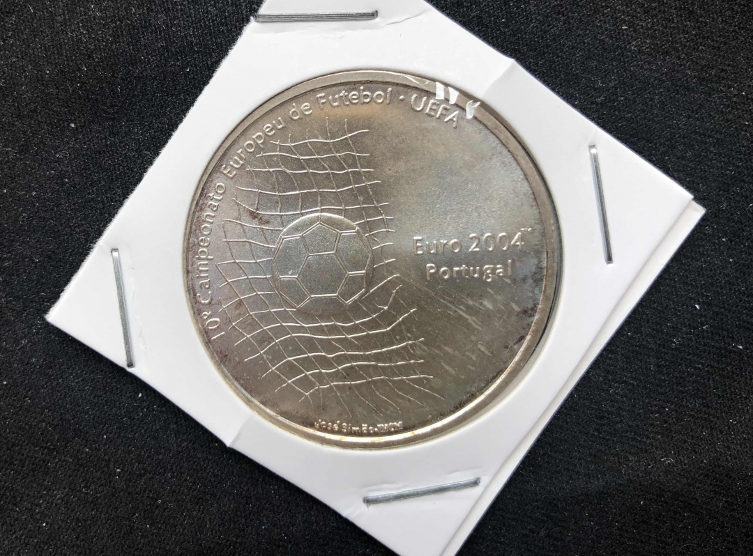 【币观天下】第七十八期拍卖 【葡萄牙】葡萄牙2001年1000埃斯库多 UEFA  足球纪念银币