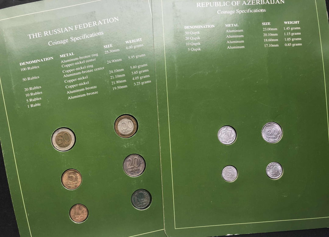 【币观天下】第七十八期拍卖 【富兰克林】俄罗斯和阿塞拜疆2册