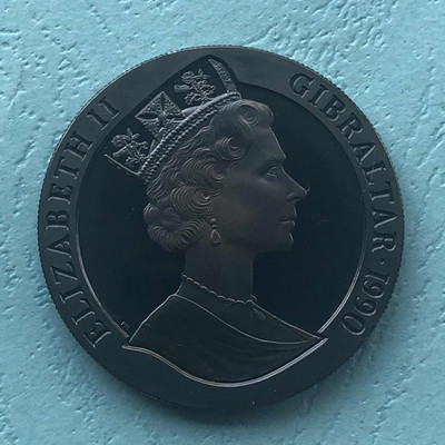 【随心拍&GetCoin】现代金银币拍卖第二十九期 1990年直布罗陀黑便士发行150周年黑化工艺纪念币