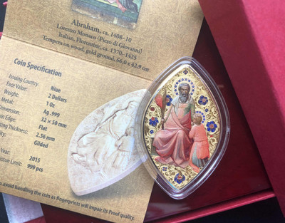 【随心拍&GetCoin】现代金银币拍卖第二十九期 【纽埃】2015年亚伯拉罕1oz镀金银币