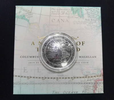 【随心拍&GetCoin】现代金银币拍卖第二十九期 澳大利亚2019年1626年新世界地图曲面精制纪念银币【系列第二枚】