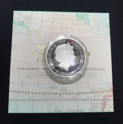 【随心拍&GetCoin】现代金银币拍卖第二十九期 澳大利亚2019年1626年新世界地图曲面精制纪念银币【系列第二枚】