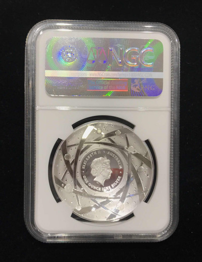 【随心拍&GetCoin】现代金银币拍卖第二十九期 澳大利亚2019年太空探索系列3凹面彩太阳纪念银币NGC70首期蓝标