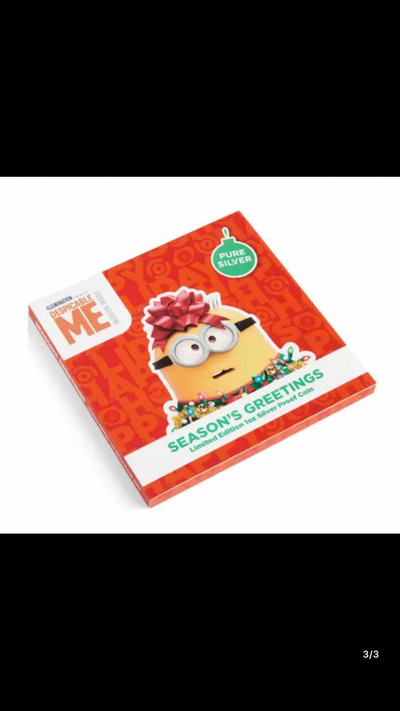 【随心拍&GetCoin】现代金银币拍卖第二十九期 纽埃2019年小黄人节日问候系列圣诞快乐纪念彩银币首期蓝标NGC69