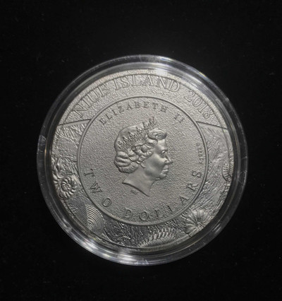 【随心拍&GetCoin】现代金银币拍卖第三十期 纽埃2018地球演化菊石目2盎司限量精制高浮雕镀金银币