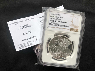 【随心拍&GetCoin】现代金银币拍卖第三十期 【法国】法国拿破仑纪念银币ngc70