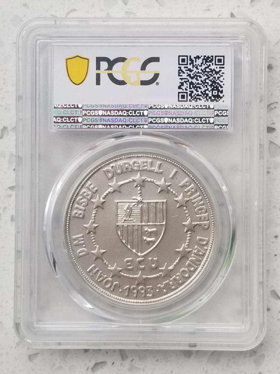 【随心拍&GetCoin】现代金银币拍卖第三十期 克劳斯获奖币! 最佳创意币 PCGS68-安道尔1993年加入欧洲关税同盟镶金银币