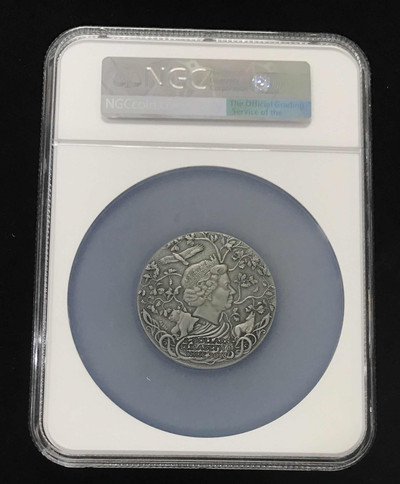 【随心拍&GetCoin】现代金银币拍卖第三十期 纽埃2018年2元 斯拉夫之神(1)雷神佩龙 2盎司银币NGC70