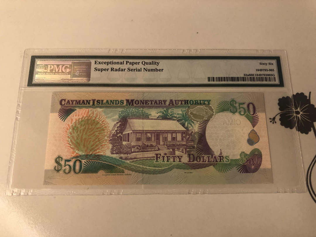 收藏联盟第九十七期拍卖 2003年开曼群岛50元的超级雷达号 PMG66E