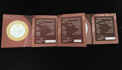 【随心拍&GetCoin】现代金银币拍卖第三十期 千禧年系列过去现在未来3枚一套带盒证外面带大的整盒(带原盒原证）