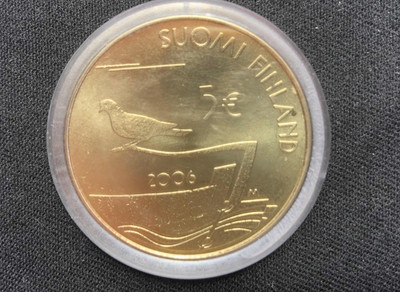 【随心拍&GetCoin】现代金银币拍卖第三十期 【芬兰】芬兰2006年5欧元奥兰岛非军事区150年纪念币【获奖币】