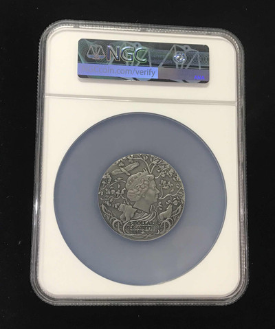 【随心拍&GetCoin】现代金银币拍卖第三十期 纽埃2019年斯拉夫神系列2战神斯韦托维德2盎司银币首期蓝标NGC70