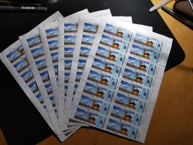 【鲸贝乐淘】千字文·第“剑号巨阙”号拍卖 【印花税票】2007年面值1角，9-9梅花鹿，6版破版全新，