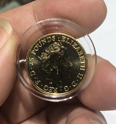 【随心拍&GetCoin】现代金银币拍卖第三十期 英国2018年女王神兽系列金币[3] 威尔士红龙 1/4盎司