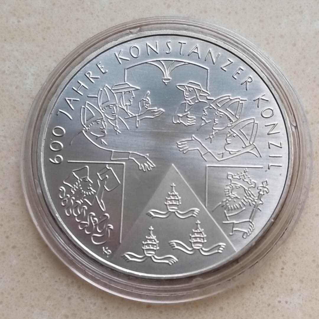 【币观天下】第八十一期钱币拍卖 德国2014年康斯坦察理事会10欧元镍币