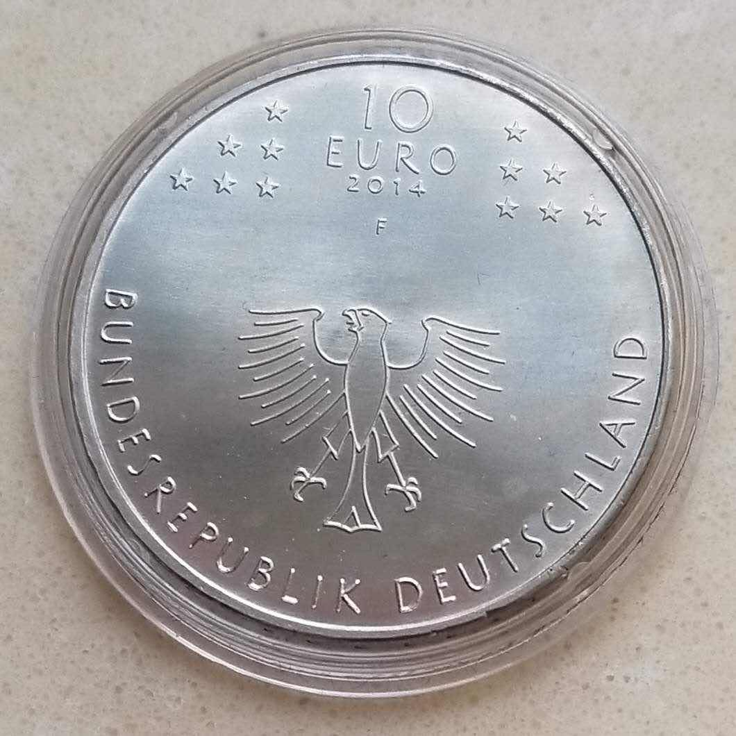 【币观天下】第八十一期钱币拍卖 德国2014年康斯坦察理事会10欧元镍币