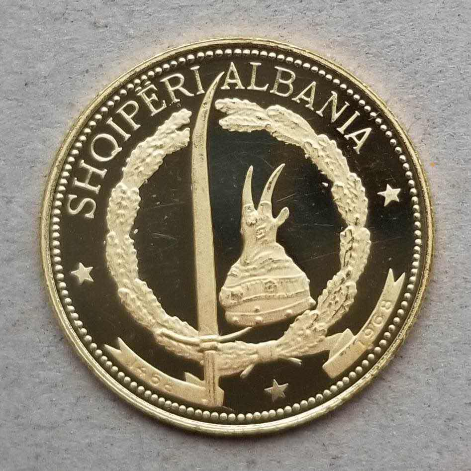 【随心拍&GetCoin】现代金银币拍卖第三十二期 阿尔巴尼亚1970年“斯坎德培”900金3.95克1970年