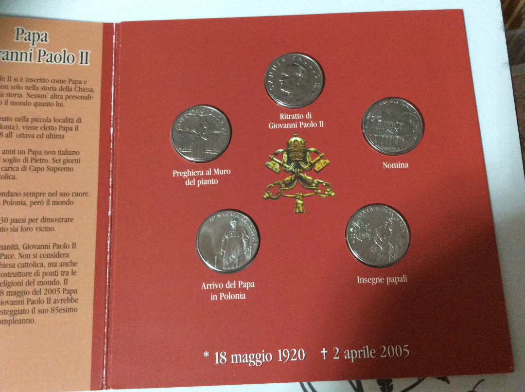 【收藏联盟】第九十八期拍卖 梵蒂冈 2005年 教皇纪念币官方册