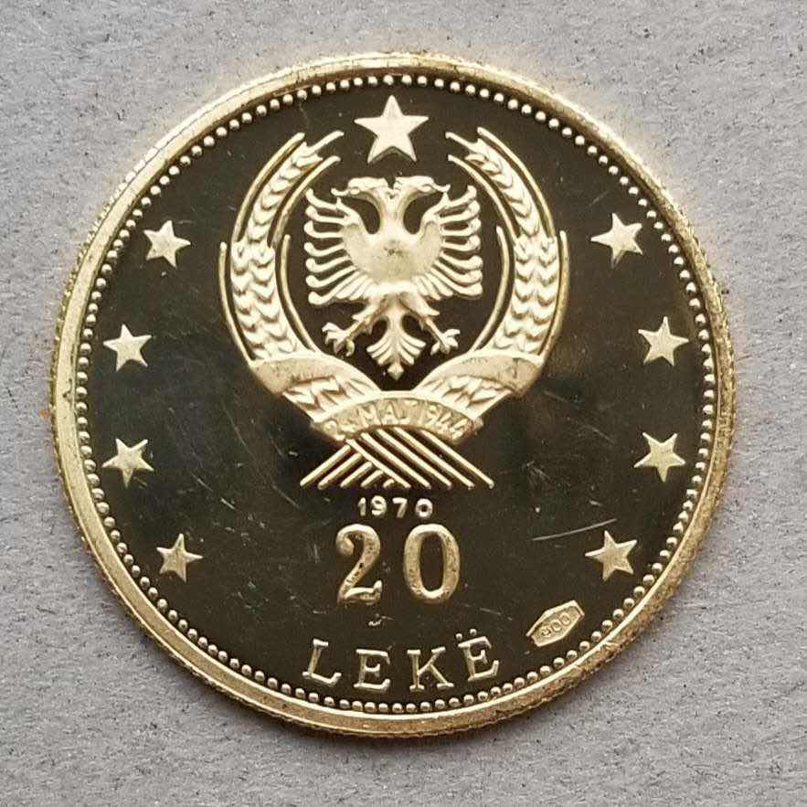 【随心拍&GetCoin】现代金银币拍卖第三十二期 阿尔巴尼亚1970年“斯坎德培”900金3.95克1970年