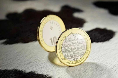 【随心拍&GetCoin】现代金银币拍卖第三十二期 - 瑞士2015年10法郎双金属纪念币，UNC造币厂包装。
