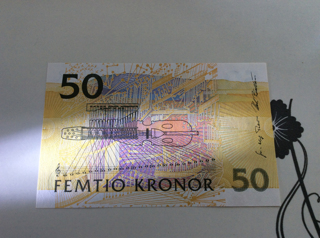 【收藏联盟】第九十八期拍卖 瑞典 1996年 50克朗p62a 初版 全新UNC