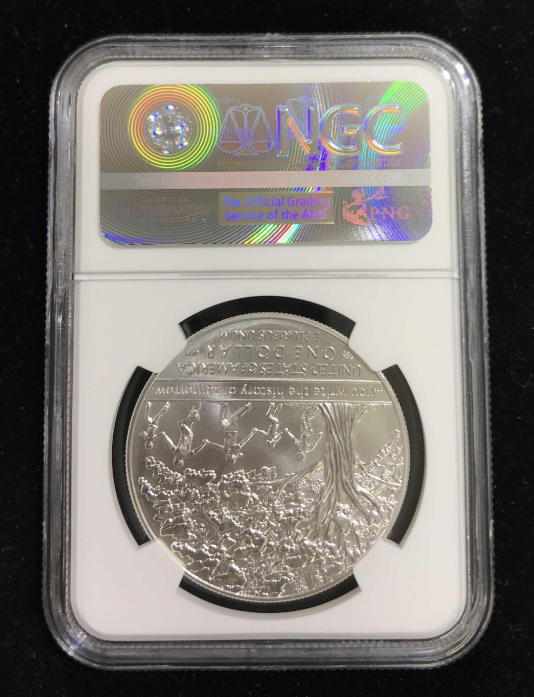 【随心拍&GetCoin】现代金银币拍卖第三十二期 ［获奖币］美国2017年男孩镇成立100年普制银币  NGC早期蓝标70分