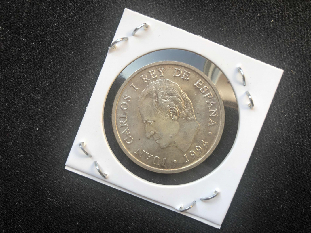 【币观天下】第八十三期钱币拍卖 【西班牙】1994西班牙2000比塞塔银币 卡洛斯一世 德里皇宫