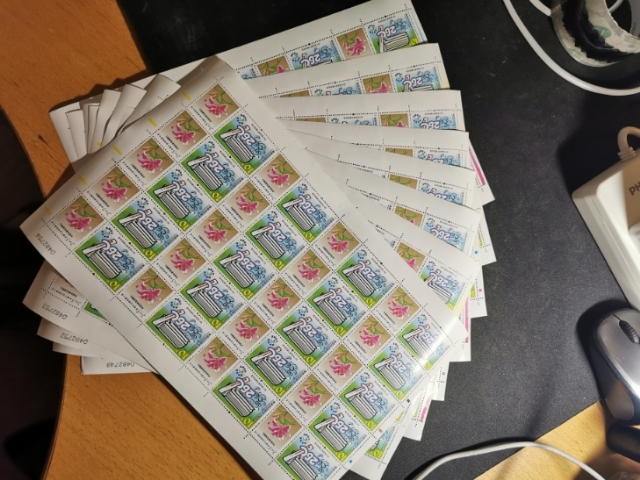 【鲸贝乐淘】千字文·第“珠称夜光”号拍卖 【印花税票】2006年9-7，十元面值，整版共八版，票面面值1600元