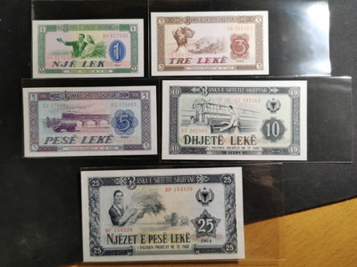 【鲸贝乐淘】★广州CICE展销会专场★ 千字文·第“果珍李柰”号拍卖 - 【中国代印】1964年，阿尔巴尼亚全套，全新全品UNC