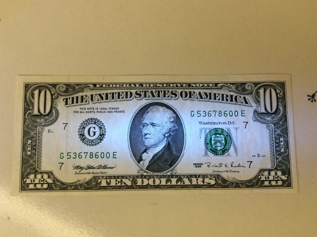 【收藏联盟】第九十九期拍卖 【一组3张】美国 1993年 5美金、10美金*2 UNC 汉密尔顿/林肯