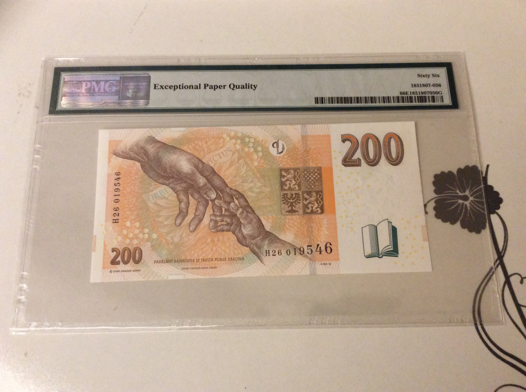 【收藏联盟】第九十九期拍卖 捷克 2018年 200克朗 PMG66EPQ 