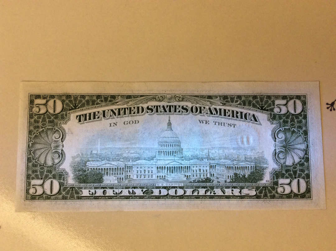 【收藏联盟】第九十九期拍卖 美国 1981年 50美金 UNC- 格兰特 000豹子号 