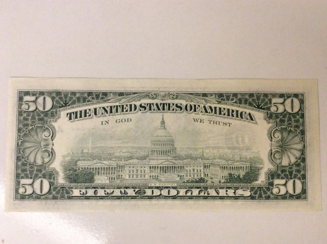 【收藏联盟】第九十九期拍卖 美国 1981年 50美金 UNC- 格兰特 000豹子号 