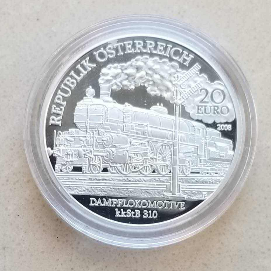 【币观天下】第八十四期钱币拍卖 奥地利2008年茜茜公主在维也纳西站20欧元纪念银币