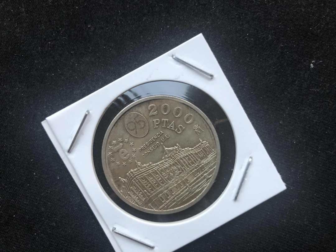 【币观天下】第八十四期钱币拍卖 【西班牙】西班牙 1995年 2000 比塞塔  国会大厦 纪念 银币