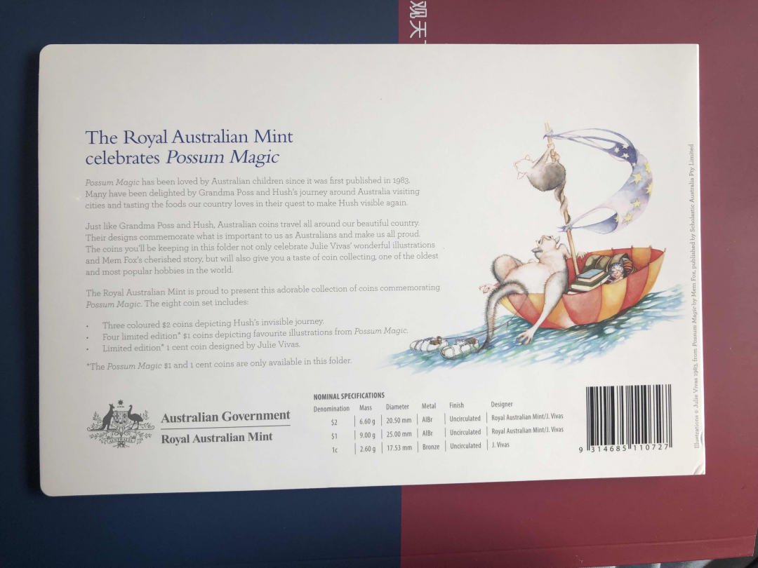 【币观天下】第八十四期钱币拍卖 【澳大利亚】2017年负鼠卡币册～