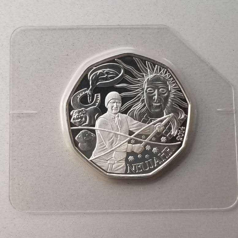 【币观天下】第八十四期钱币拍卖 奥地利2014年庆祝新年5欧元10克银币