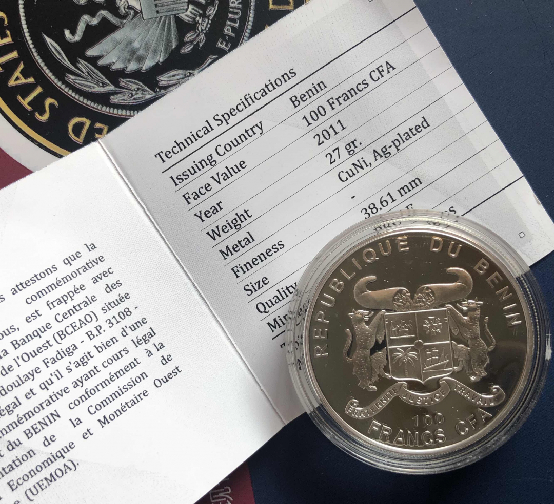 【币观天下】第八十四期钱币拍卖 【贝宁】贝宁铃兰香味镀银币