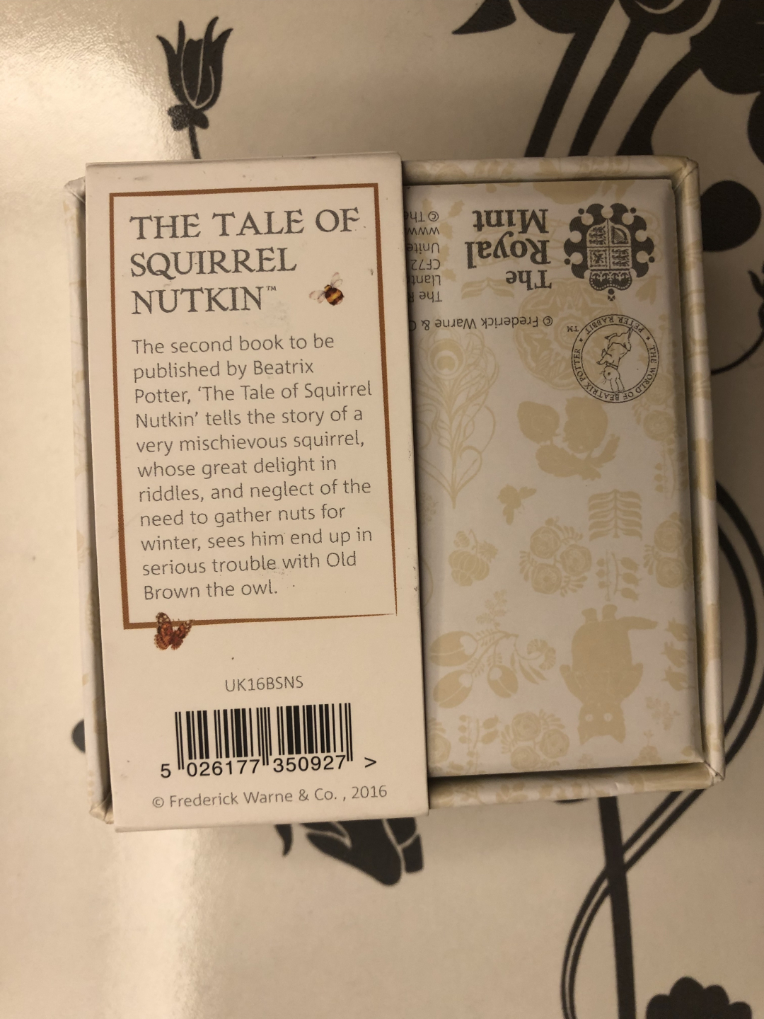 【收藏联盟】第九十九期拍卖 英国2016年彼得兔150周年松鼠六边形彩色精制银币·原盒证书