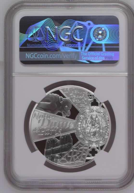 【币观天下】第八十四期钱币拍卖 【一口价】法国2019年巴黎圣母院灾后重建慈善1盎司银币NCG70首期蓝标  