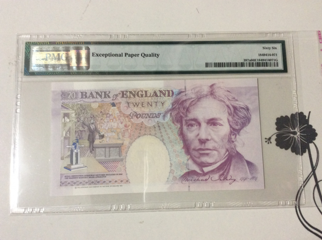 CICE展销会【收藏联盟】第100期拍卖——921感恩大拍 英国 1993年 20镑 PMG66EPQ  p387a