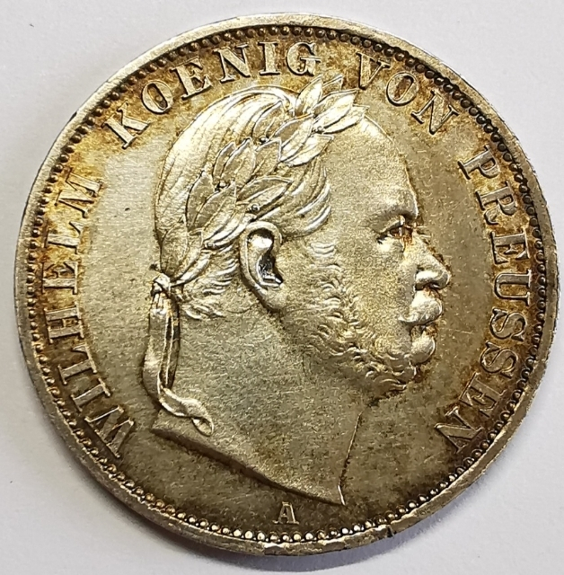 凡希社世界钱币微拍第九十七期 1866普鲁士威廉泰勒UNC轻微清洗